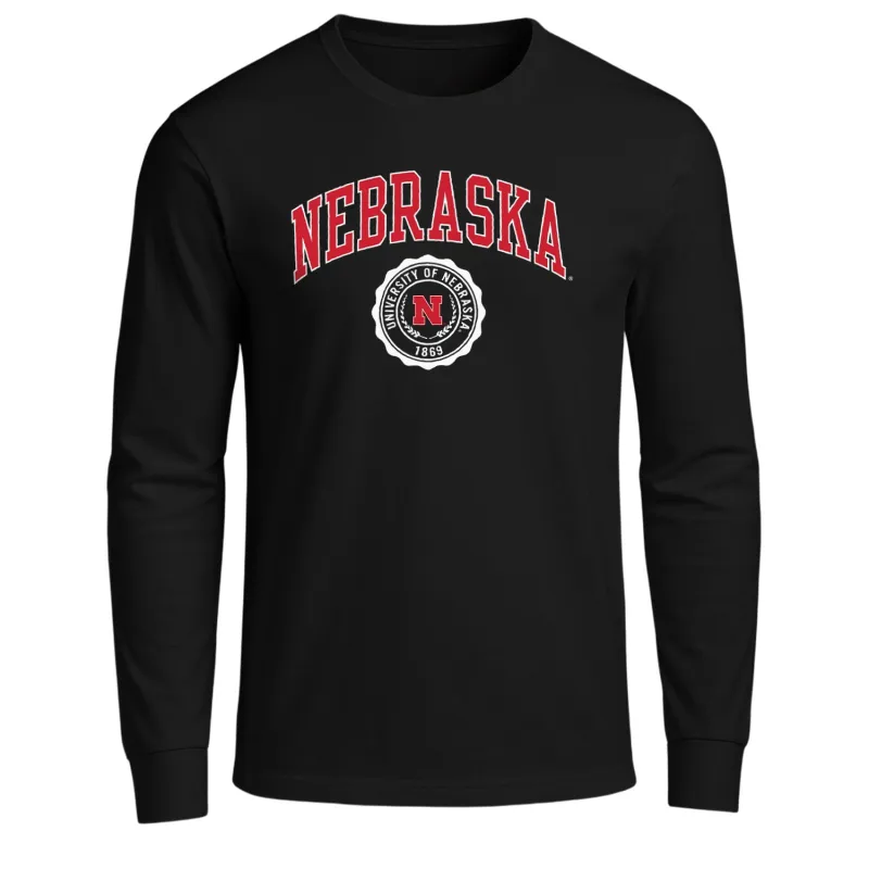 University of Nebraska Heritage Long Sleeve T-Shirt (Black) sold by Barnesmith