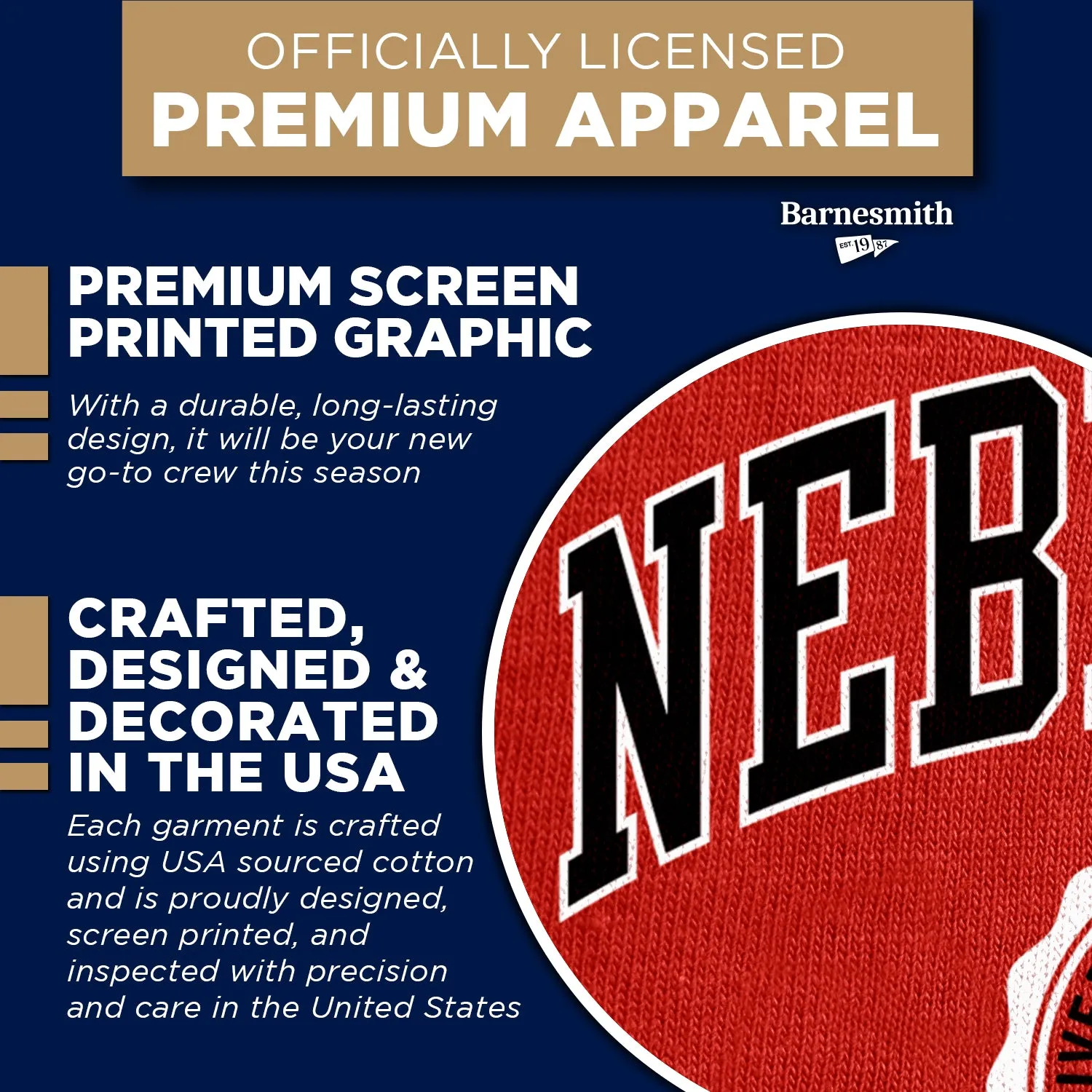 University of Nebraska Heritage Crewneck Sweatshirt (Red) sold by Barnesmith product image thumbnail 4