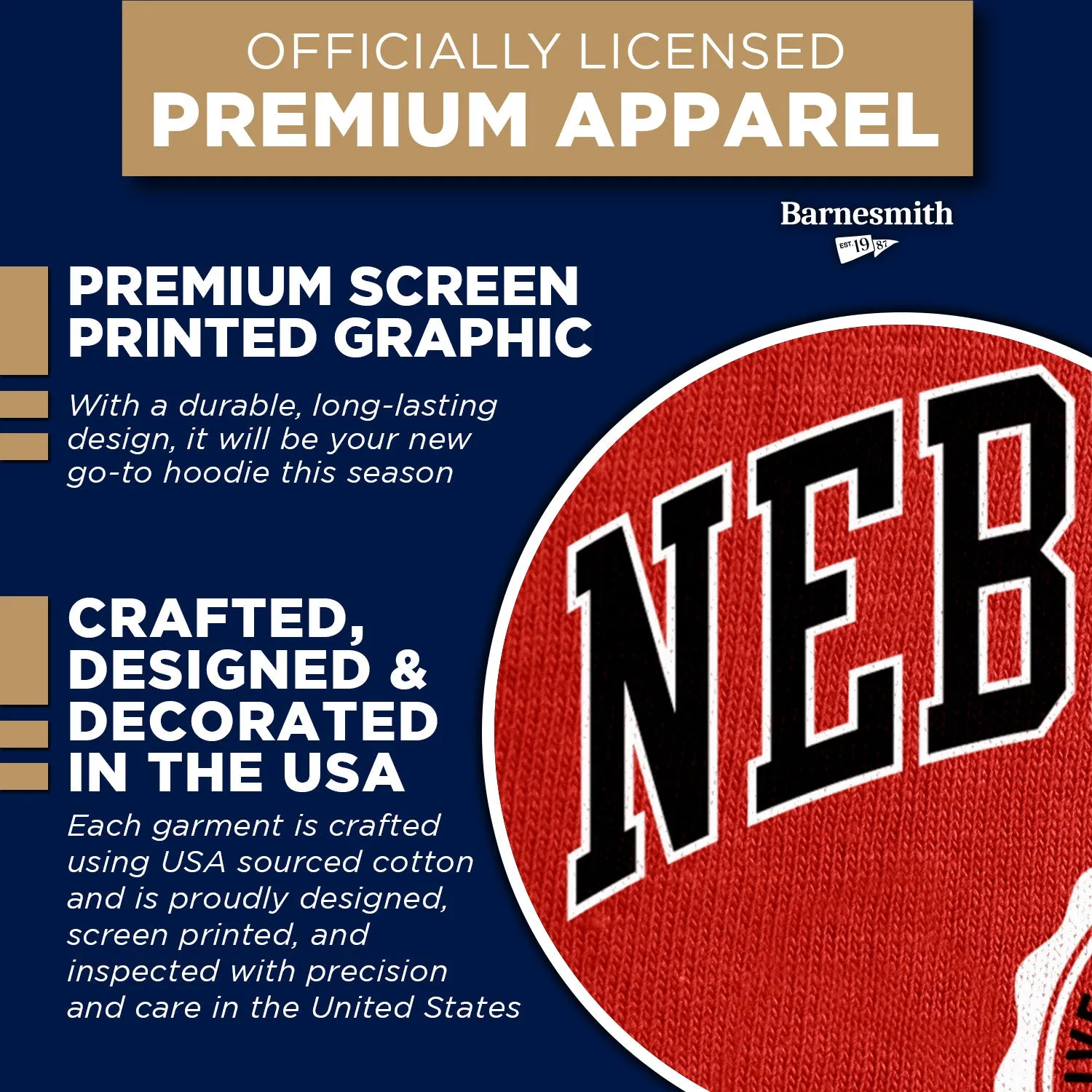 University of Nebraska Heritage Hooded Sweatshirt (Red) sold by Barnesmith product image thumbnail 4