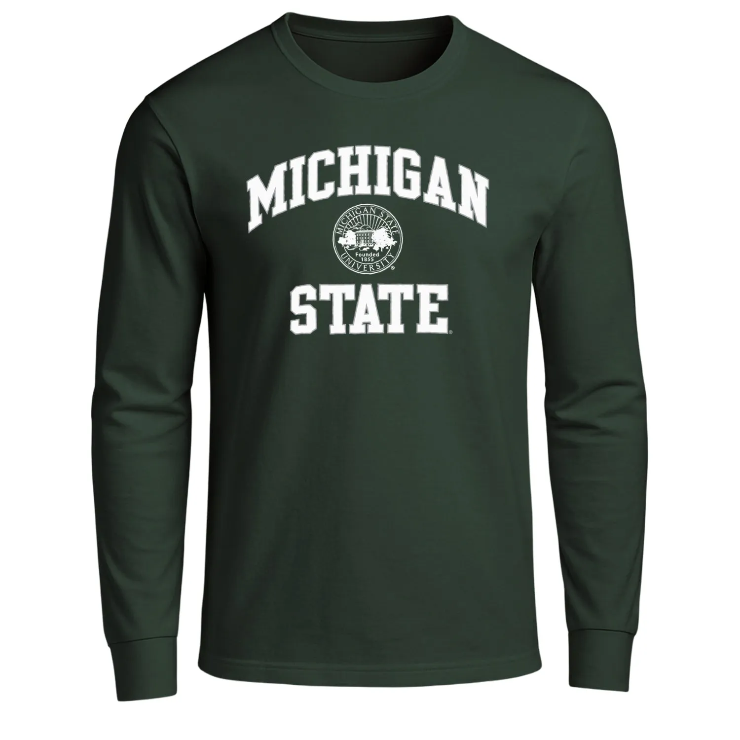 Michigan State University Heritage Long Sleeve T-Shirt (Hunter Green) sold by Barnesmith