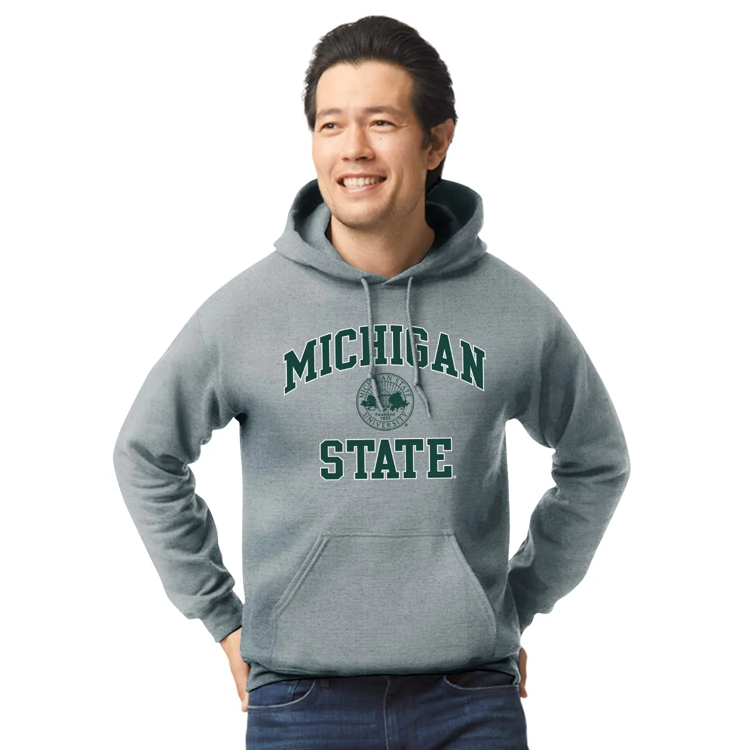 Michigan State University Heritage Hooded Sweatshirt (Charcoal) sold by Barnesmith product image thumbnail 2