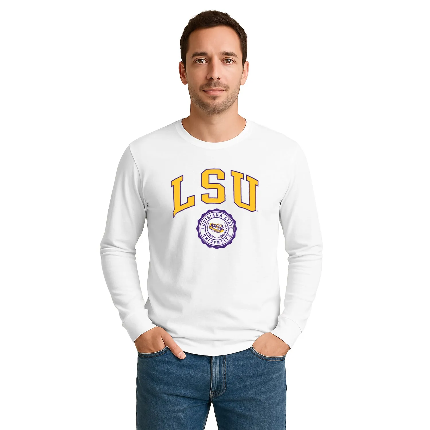 Louisiana State University Heritage Long Sleeve T-Shirt (White) sold by Barnesmith product image thumbnail 2