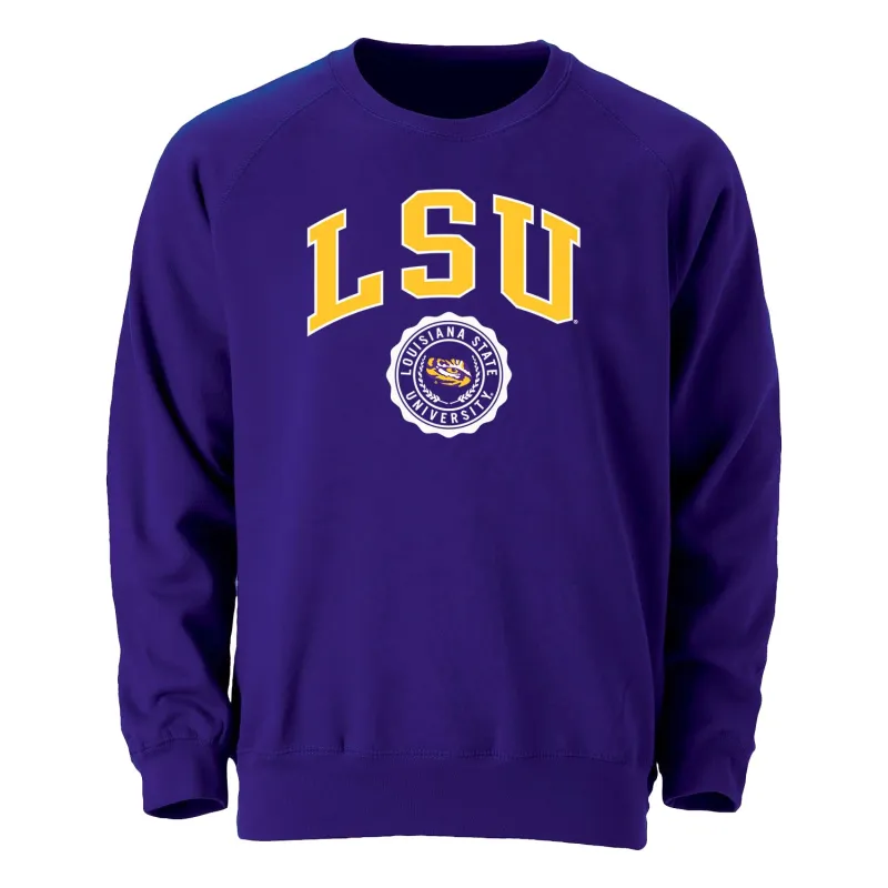 Louisiana State University Heritage Crewneck Sweatshirt (Purple) sold by Barnesmith