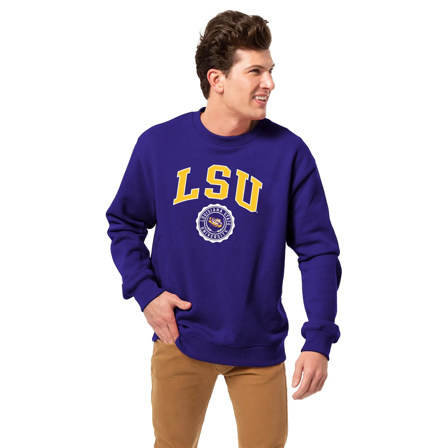 Louisiana State University Heritage Crewneck Sweatshirt (Purple) sold by Barnesmith product image thumbnail 2