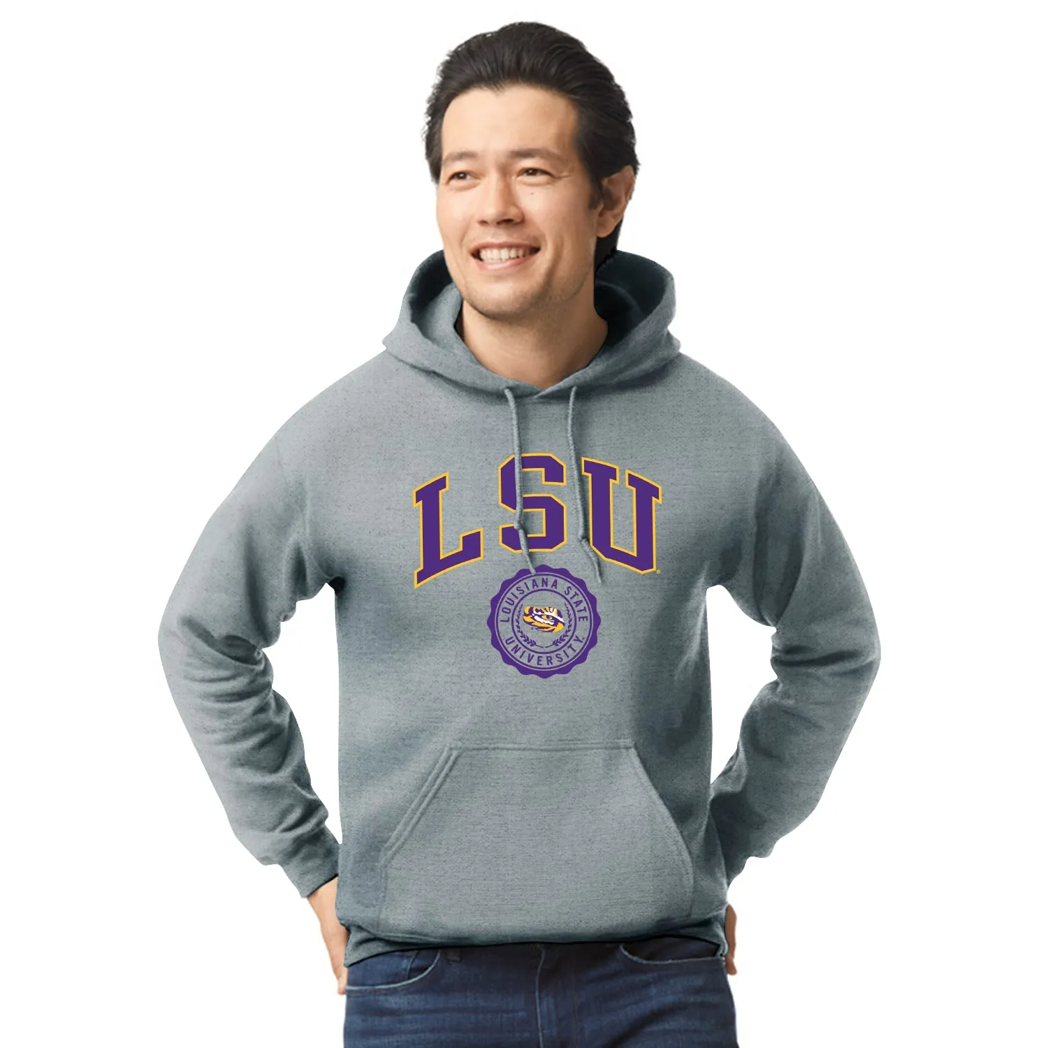 Louisiana State University Heritage Hooded Sweatshirt (Charcoal) sold by Barnesmith product image thumbnail 2
