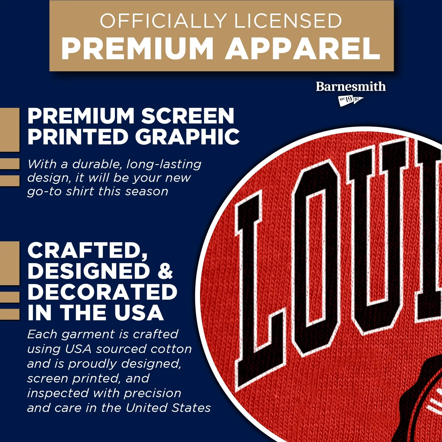 University of Louisville Heritage T-Shirt (Red) sold by Barnesmith product image thumbnail 4