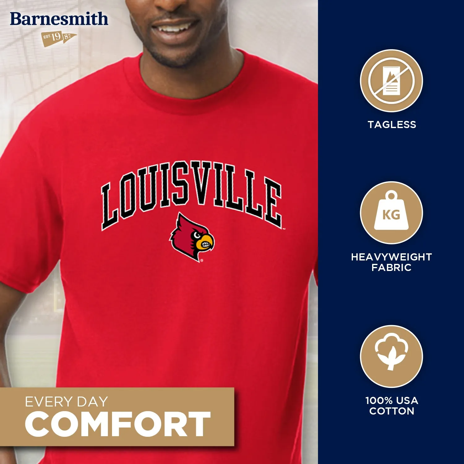 University of Louisville Spirit T-Shirt (Red) sold by Barnesmith product image thumbnail 3