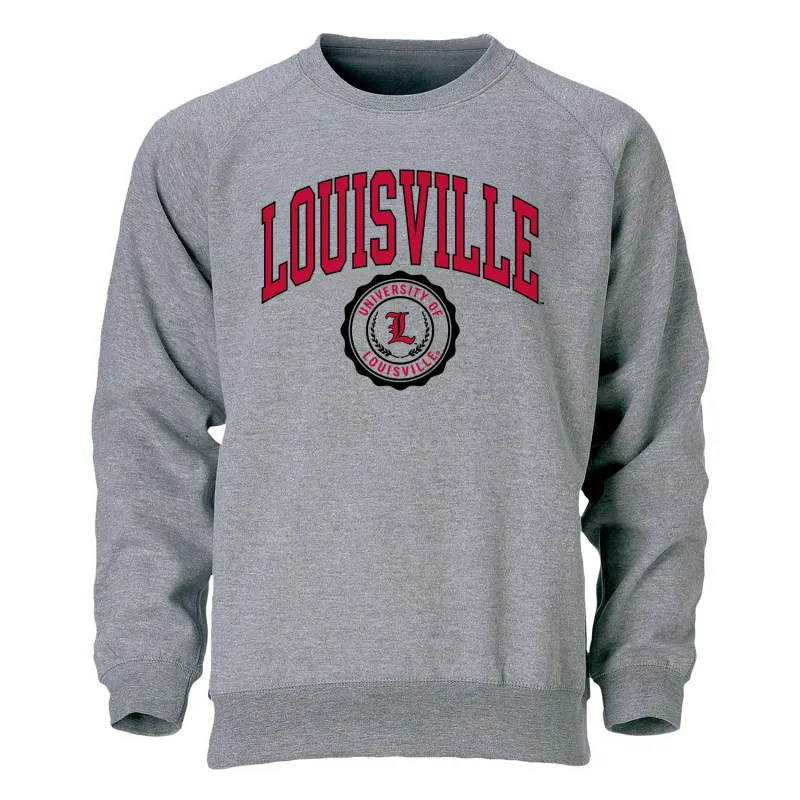 University of Louisville Heritage Crewneck Sweatshirt (Charcoal) sold by Barnesmith