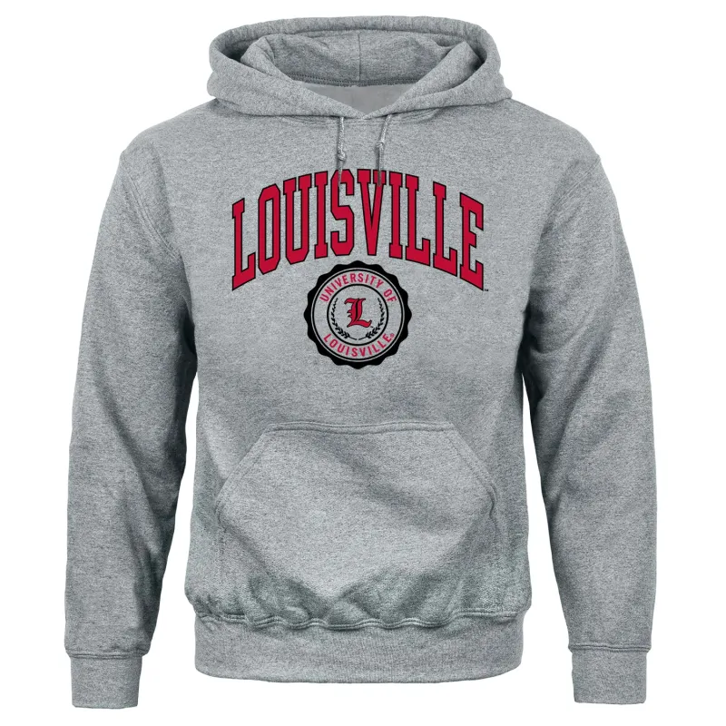 University of Louisville Heritage Hooded Sweatshirt (Charcoal) sold by Barnesmith
