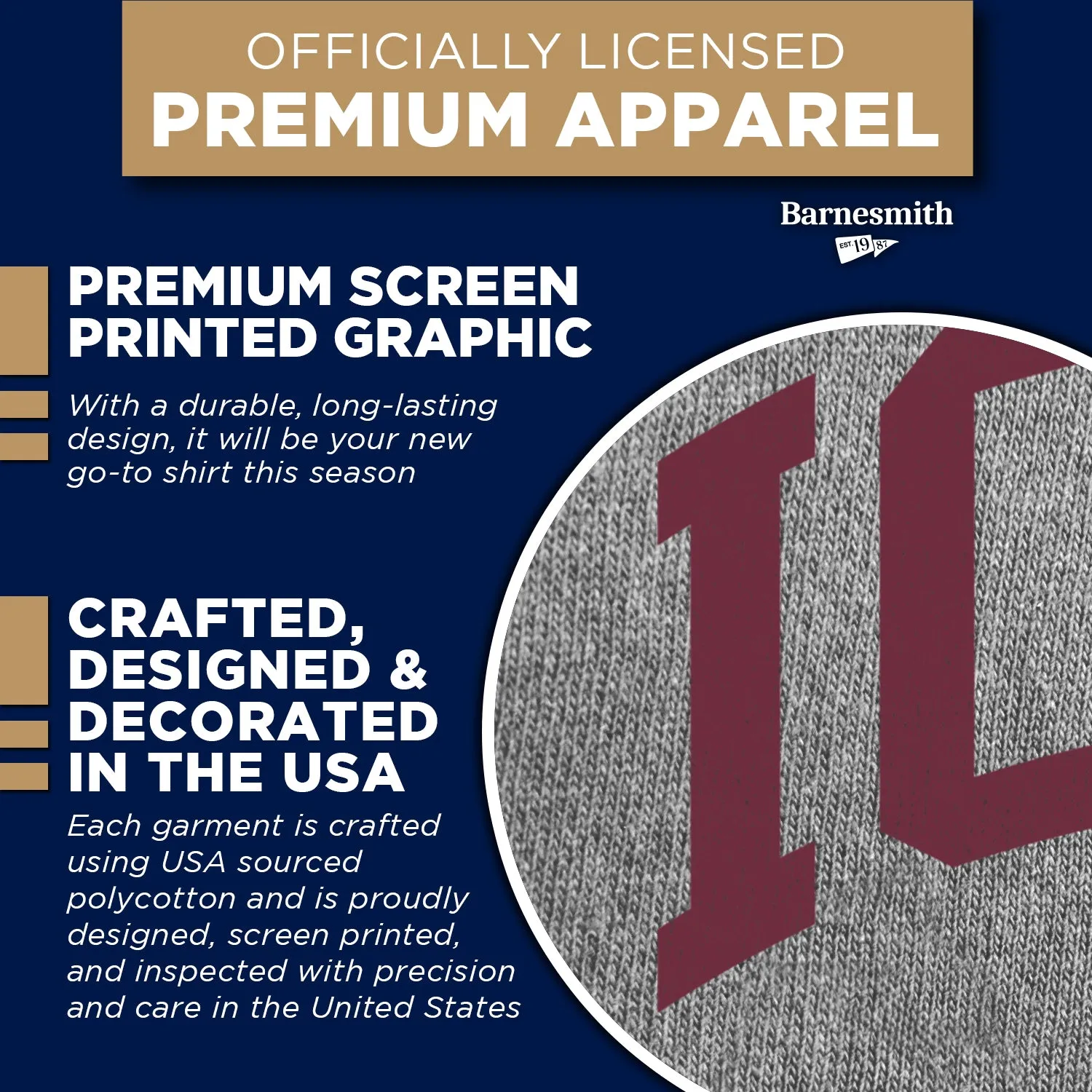 Iona University Classic T-Shirt (Charcoal Grey) sold by Barnesmith product image thumbnail 4