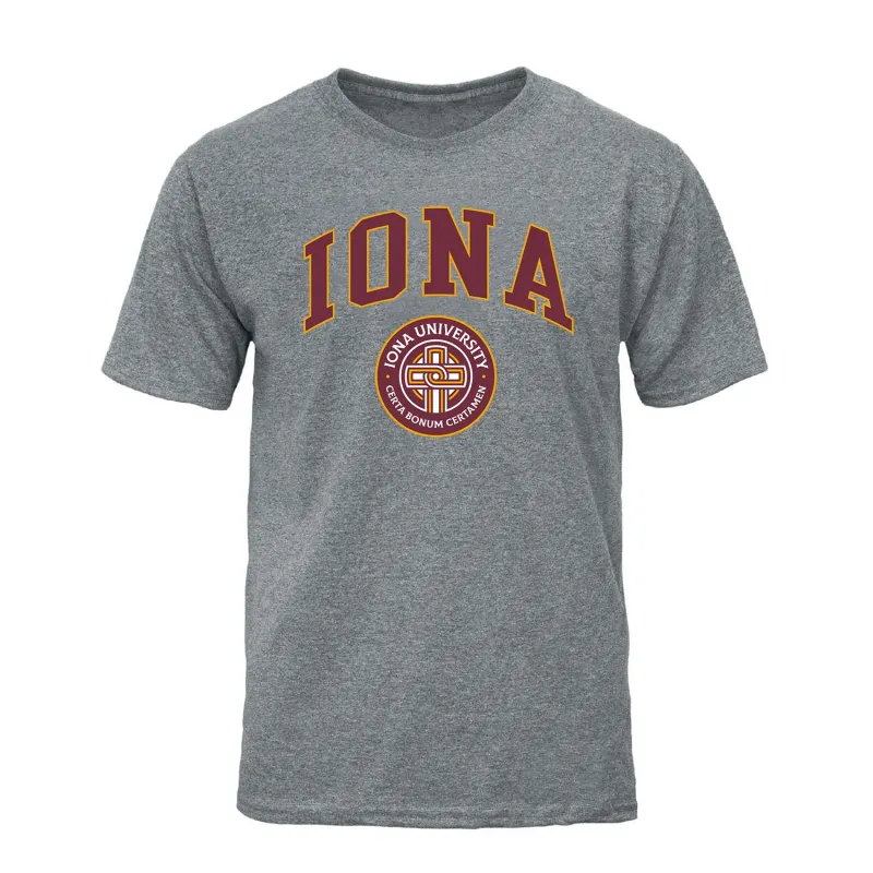 Iona University Heritage T-Shirt (Charcoal Grey) sold by Barnesmith