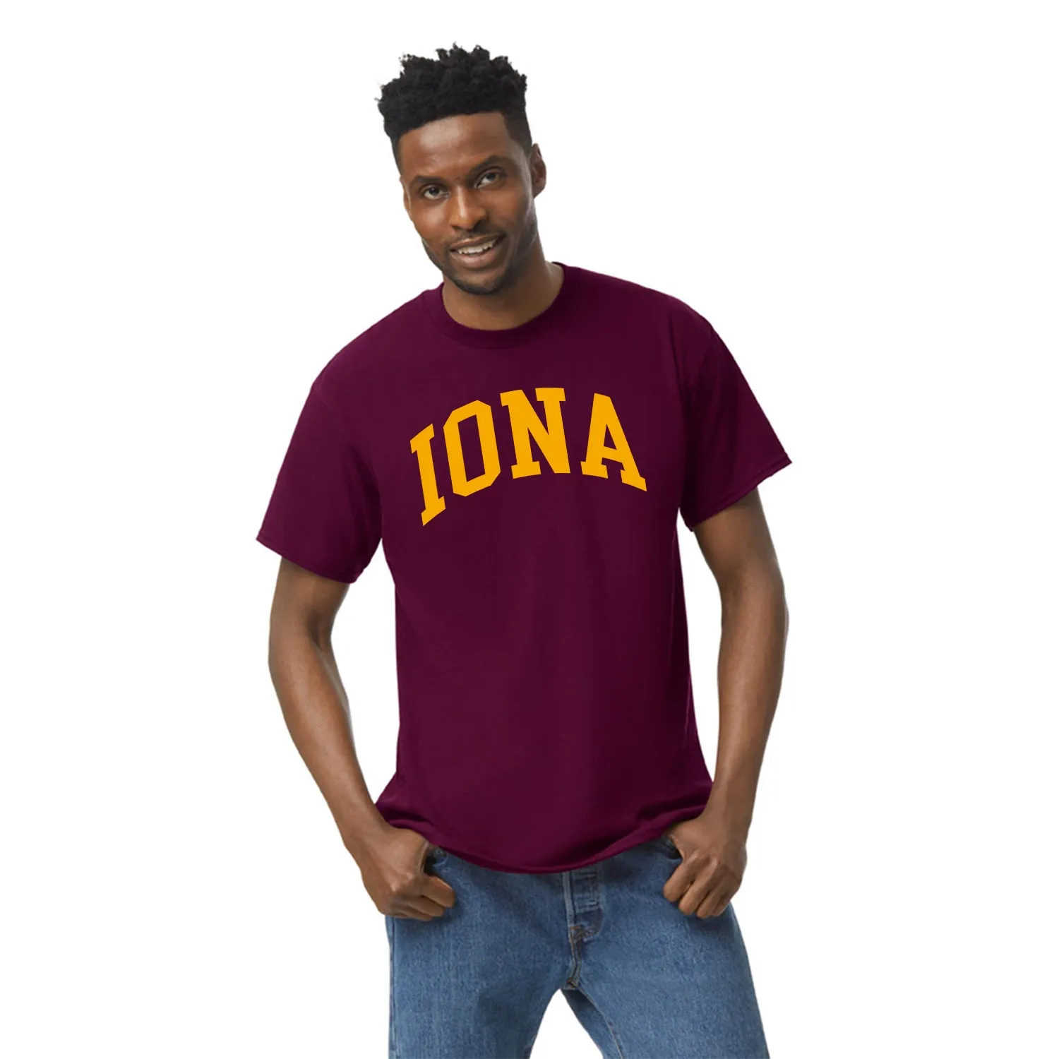 Iona University Classic T-Shirt (Maroon) sold by Barnesmith product image thumbnail 2