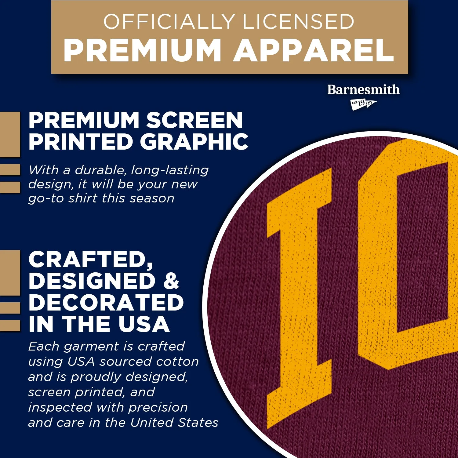 Iona University Classic T-Shirt (Maroon) sold by Barnesmith product image thumbnail 4