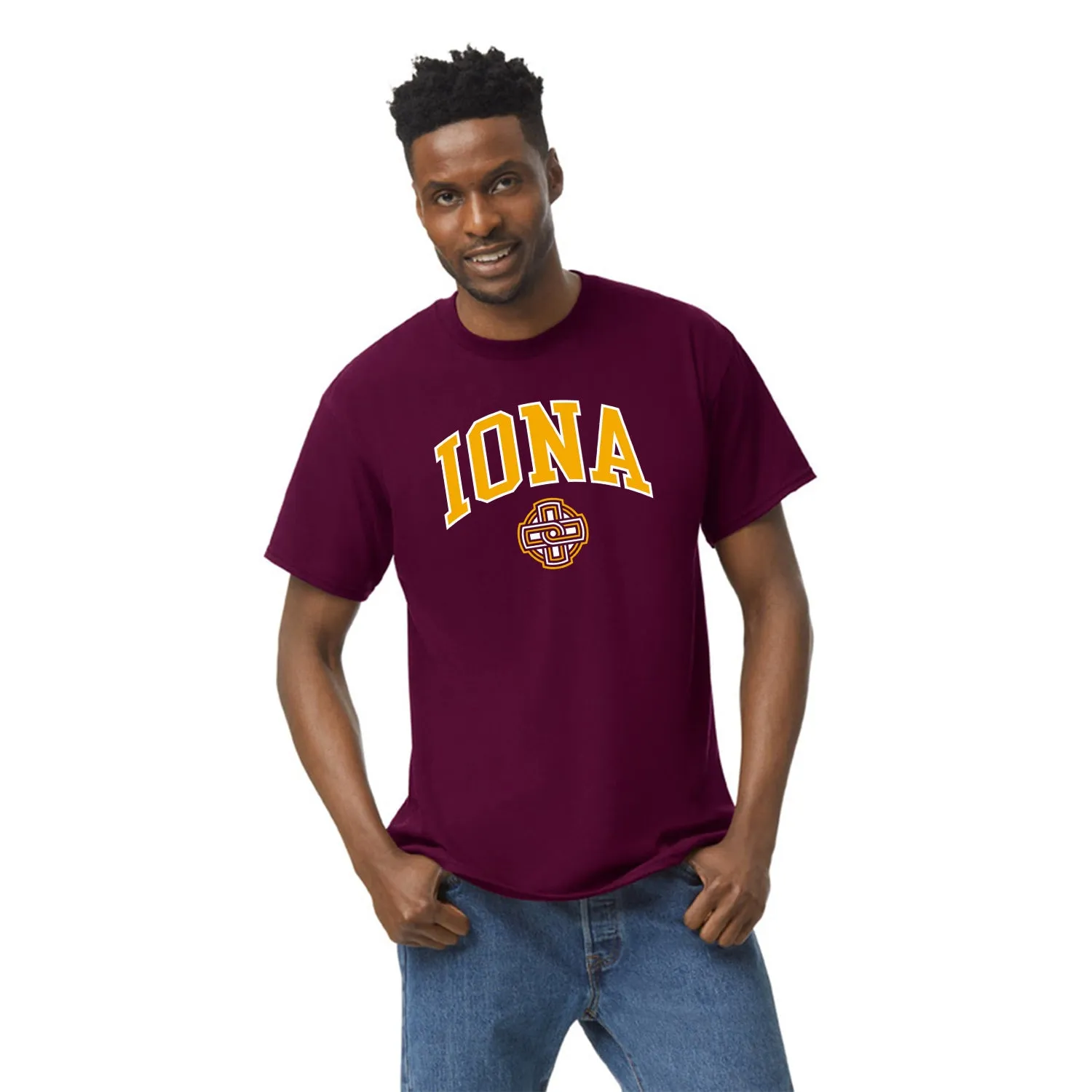 Iona University Spirit T-Shirt (Maroon) sold by Barnesmith product image thumbnail 2