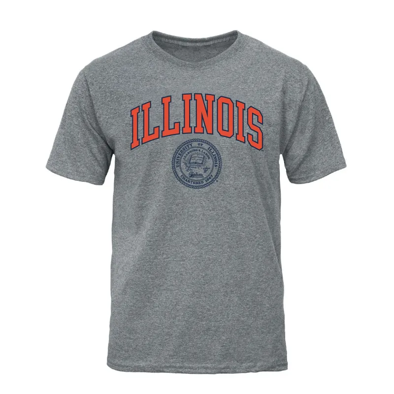 University of Illinois Heritage T-Shirt (Charcoal Grey) sold by Barnesmith