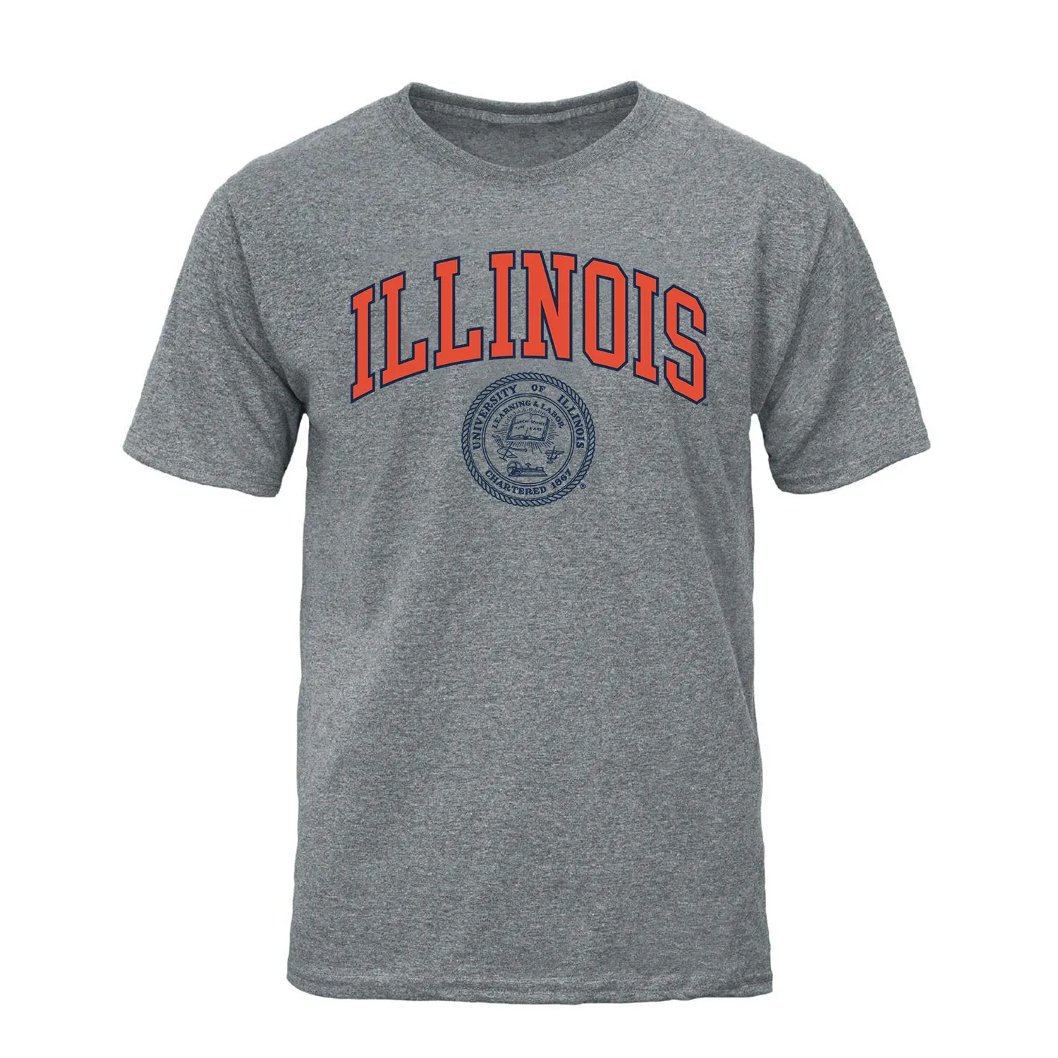 University of Illinois Heritage T-Shirt (Charcoal Grey) sold by Barnesmith