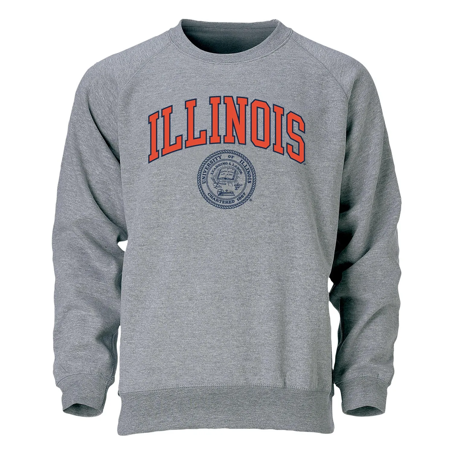 University of Illinois Heritage Crewneck Sweatshirt (Charcoal) sold by Barnesmith