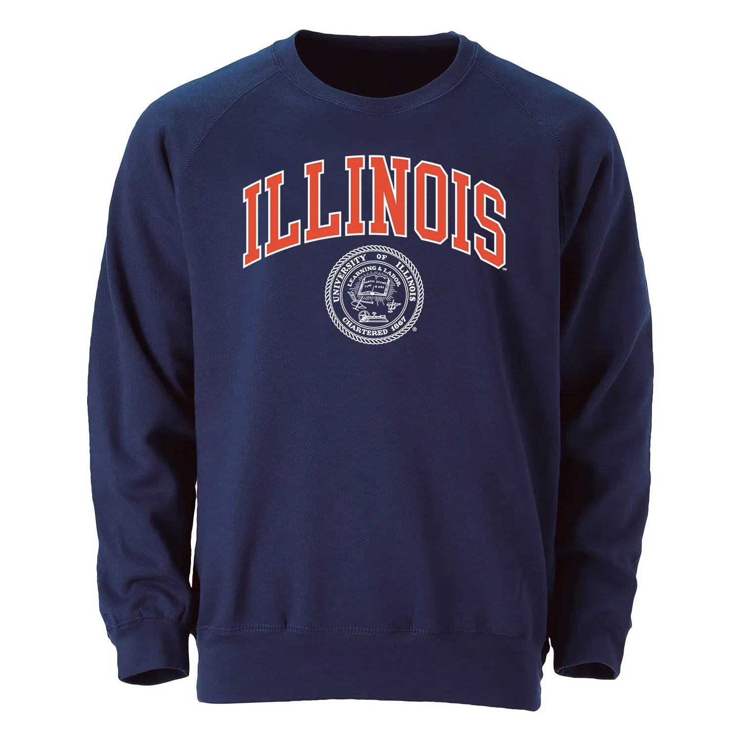 University of Illinois Heritage Crewneck Sweatshirt (Navy) sold by Barnesmith
