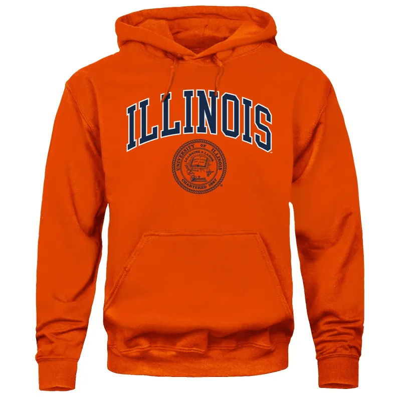 University of Illinois Heritage Hooded Sweatshirt (Orange) sold by Barnesmith