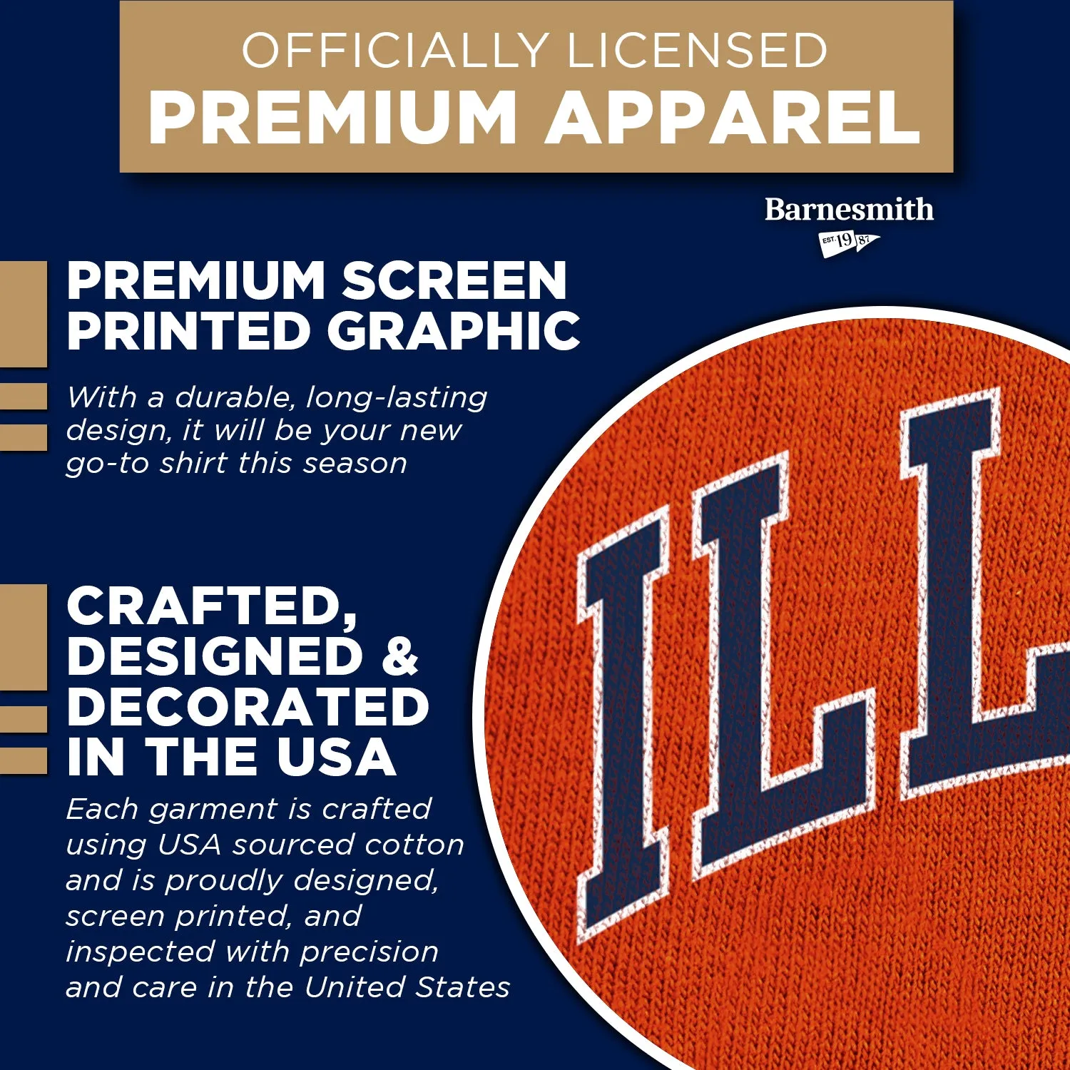 University of Illinois Spirit T-Shirt (Orange) sold by Barnesmith product image thumbnail 4