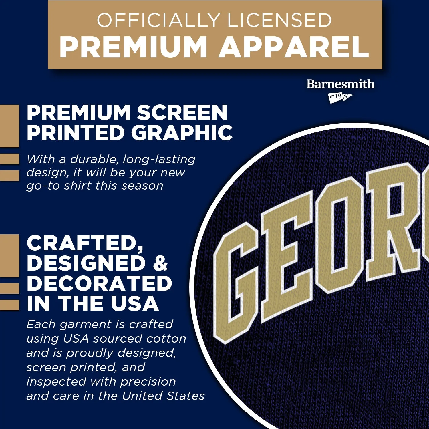 Georgia Institute of Technology Classic T-Shirt (Navy) sold by Barnesmith product image thumbnail 4