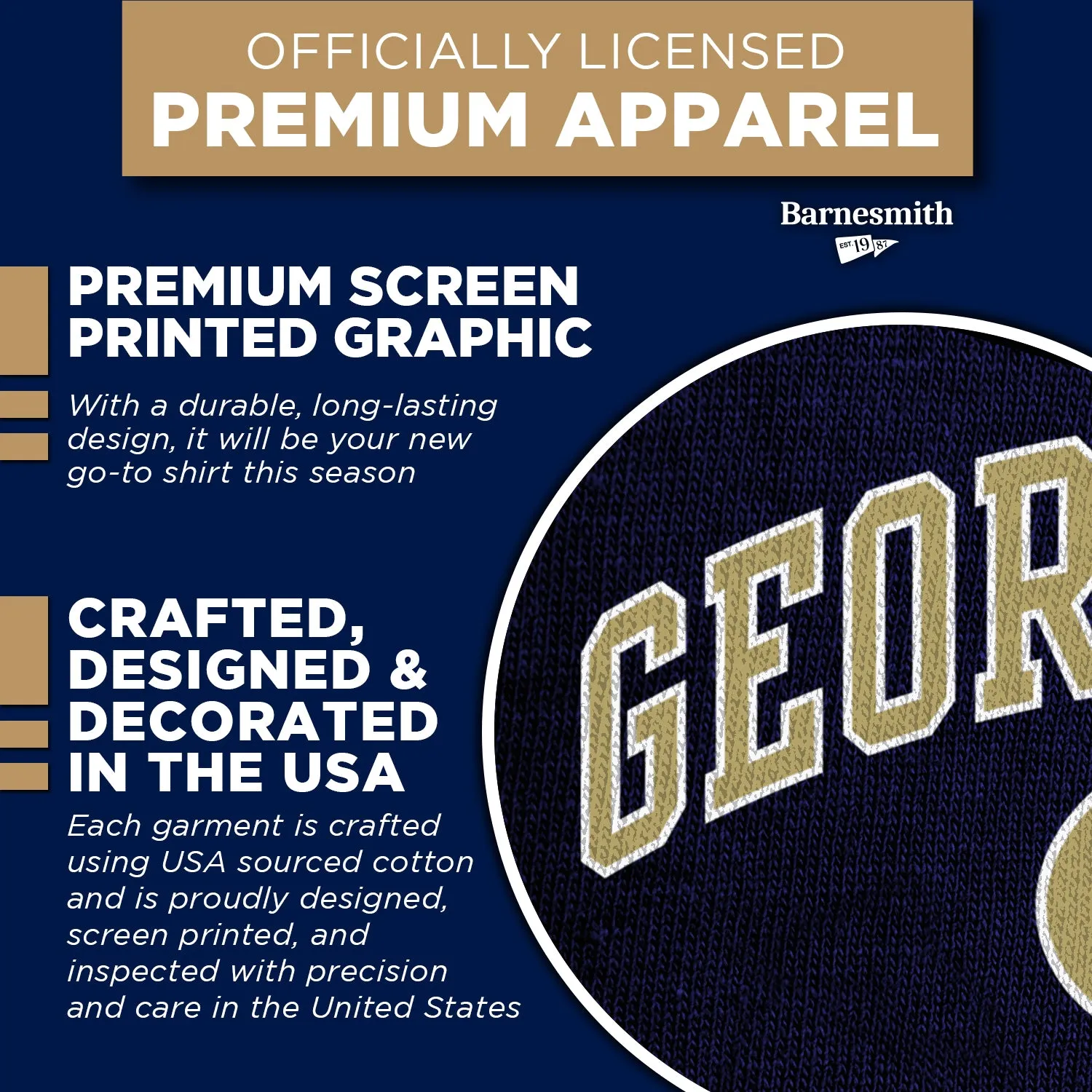 Georgia Institute of Technology Spirit T-Shirt (Navy) sold by Barnesmith product image thumbnail 4