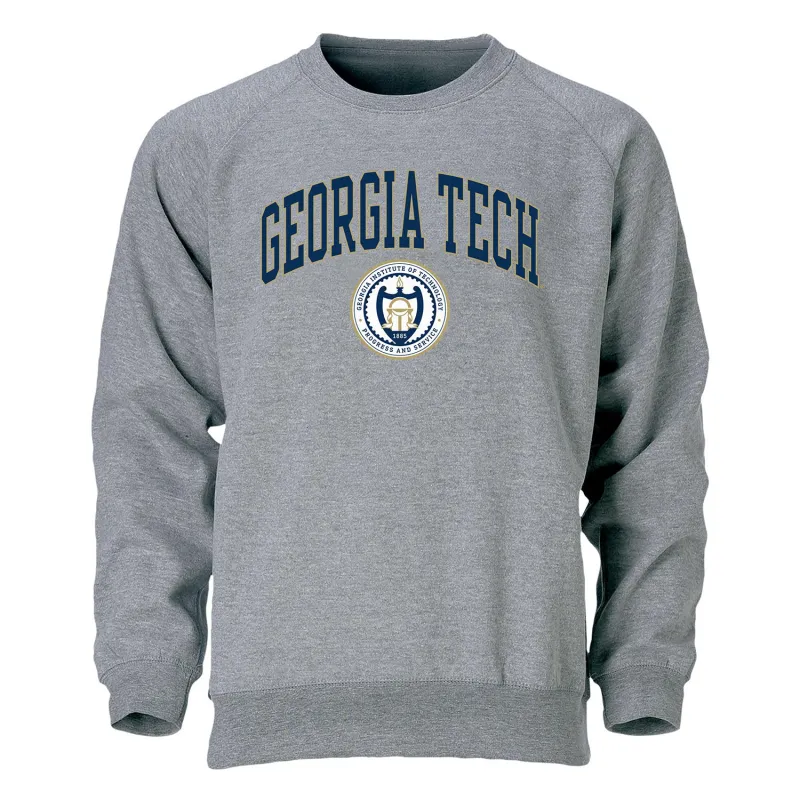 Georgia Institute of Technology Heritage Crewneck Sweatshirt (Charcoal) sold by Barnesmith