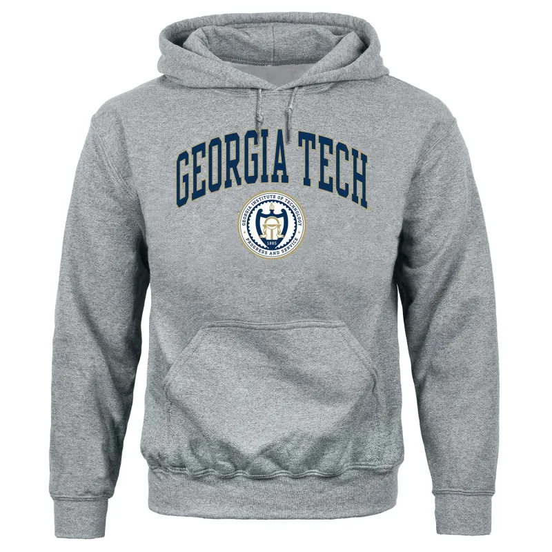 Georgia Institute of Technology Heritage Hooded Sweatshirt (Charcoal) sold by Barnesmith