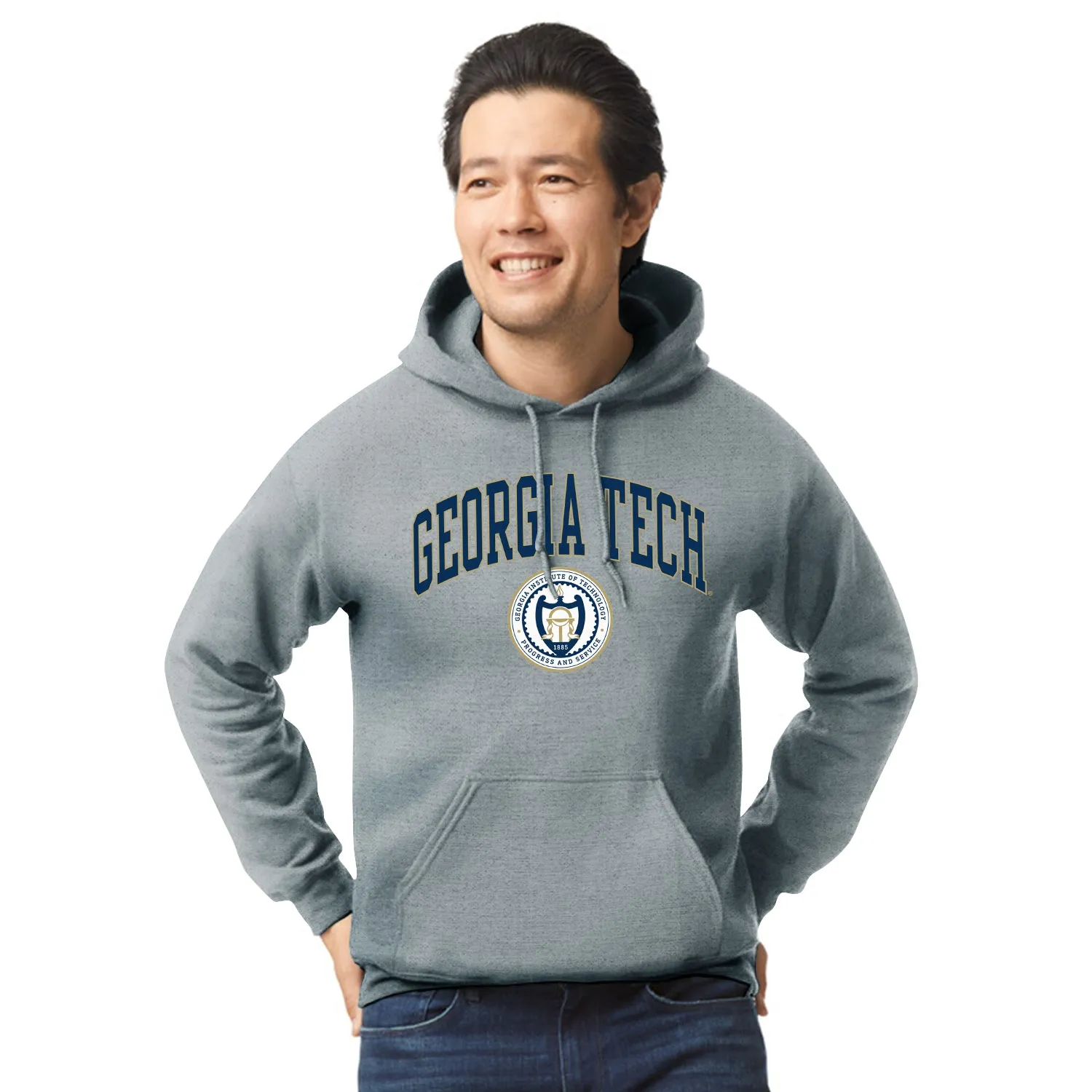 Georgia Institute of Technology Heritage Hooded Sweatshirt (Charcoal) sold by Barnesmith product image thumbnail 2