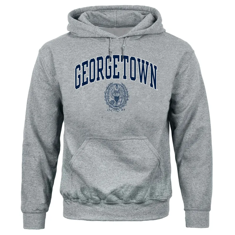 Georgetown University Heritage Hooded Sweatshirt (Charcoal) sold by Barnesmith
