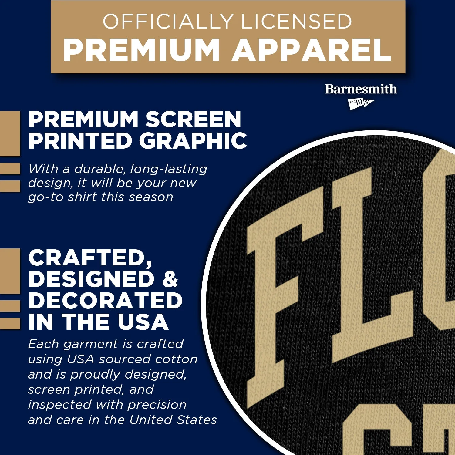 Florida State University Classic T-Shirt (Black) sold by Barnesmith product image thumbnail 4