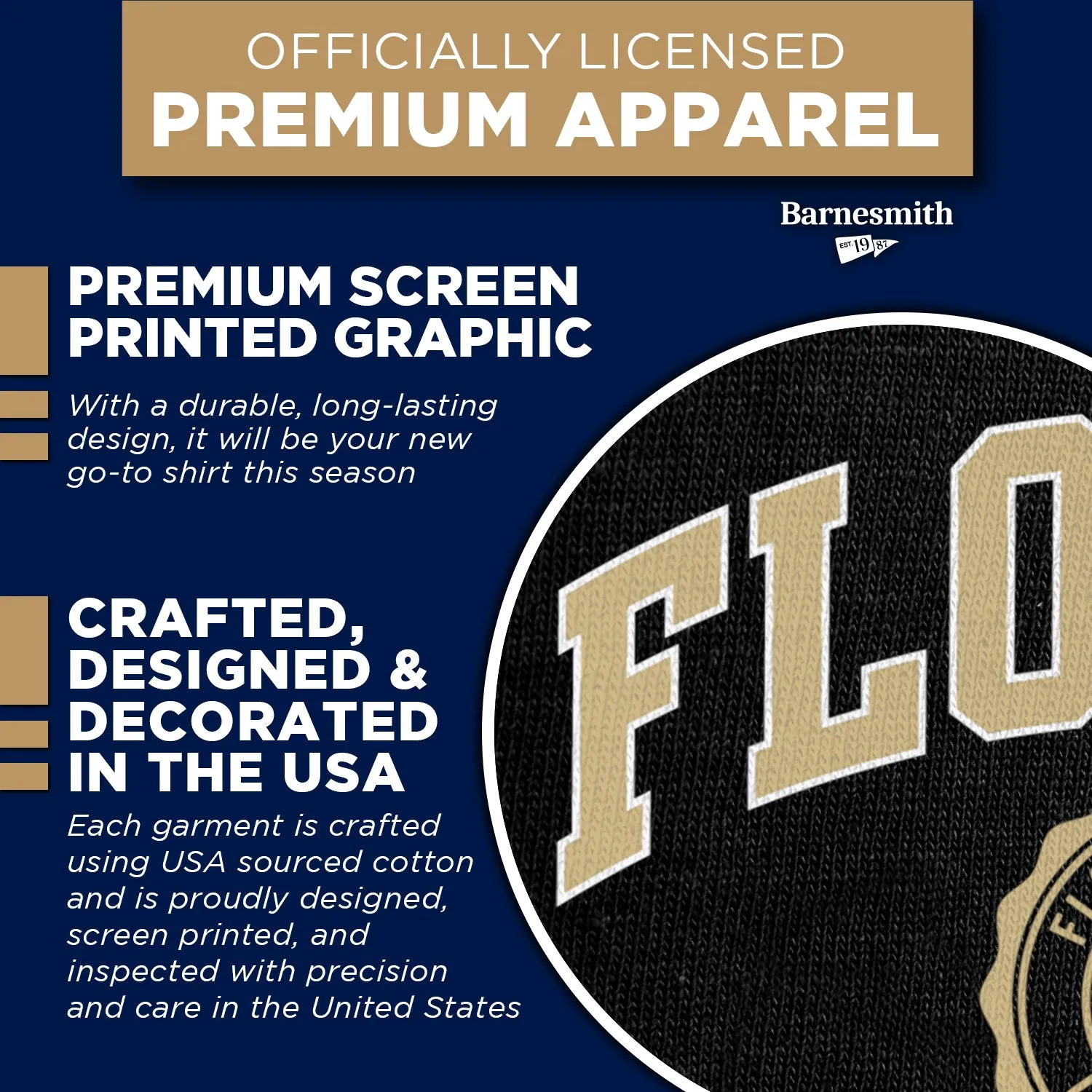 Florida State University Heritage T-Shirt (Black) sold by Barnesmith product image thumbnail 4