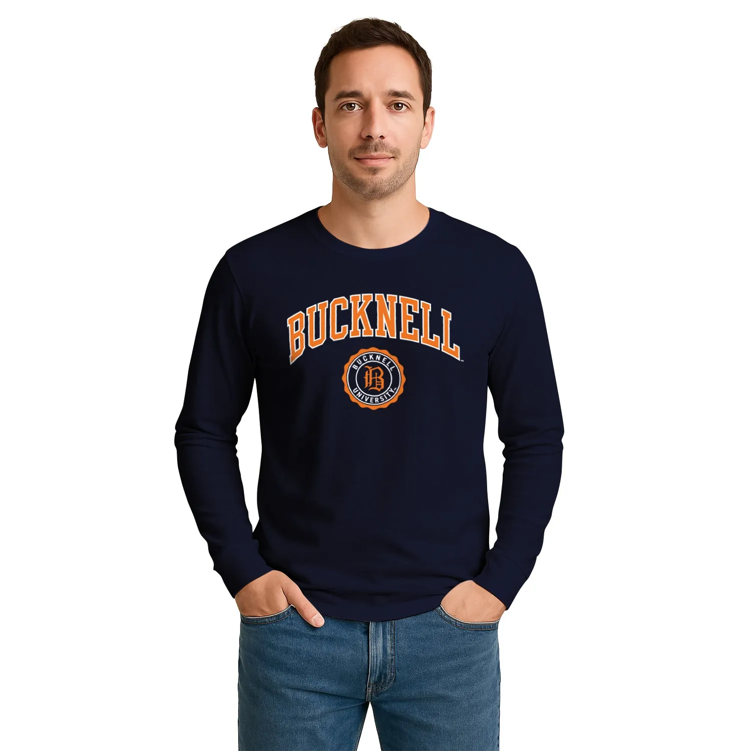 Bucknell University Heritage Long Sleeve T-Shirt (Navy) sold by Barnesmith product image thumbnail 2