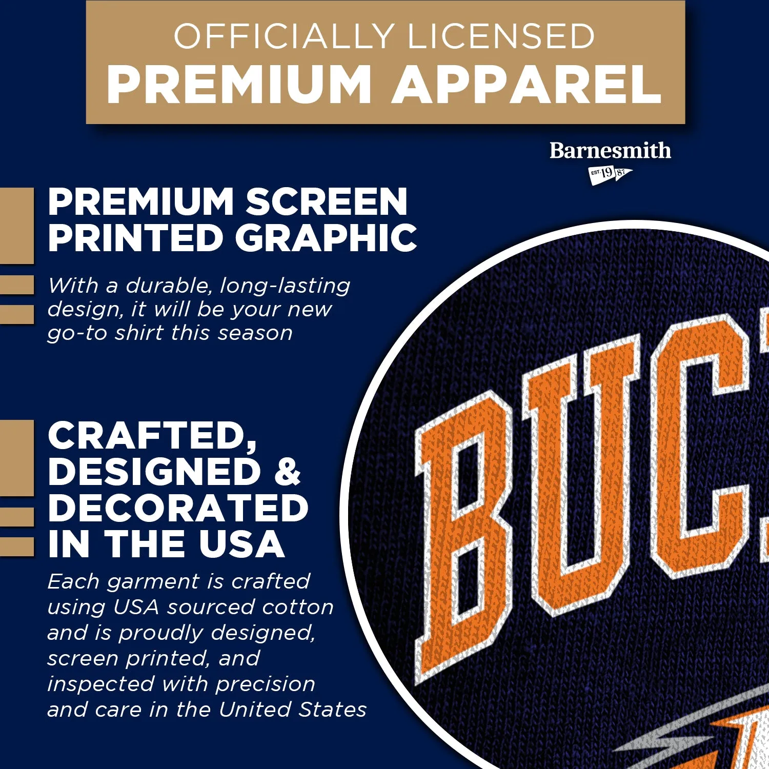 Bucknell University Spirit T-Shirt (Navy) sold by Barnesmith product image thumbnail 4