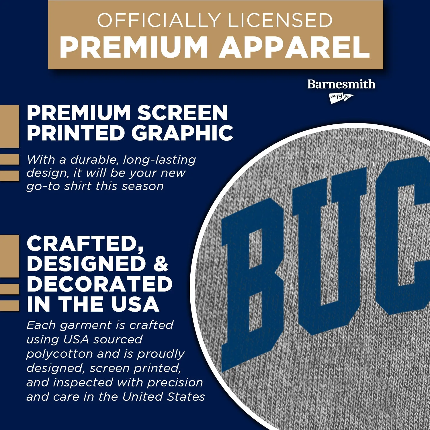 Bucknell University Classic T-Shirt (Charcoal Grey) sold by Barnesmith product image thumbnail 4
