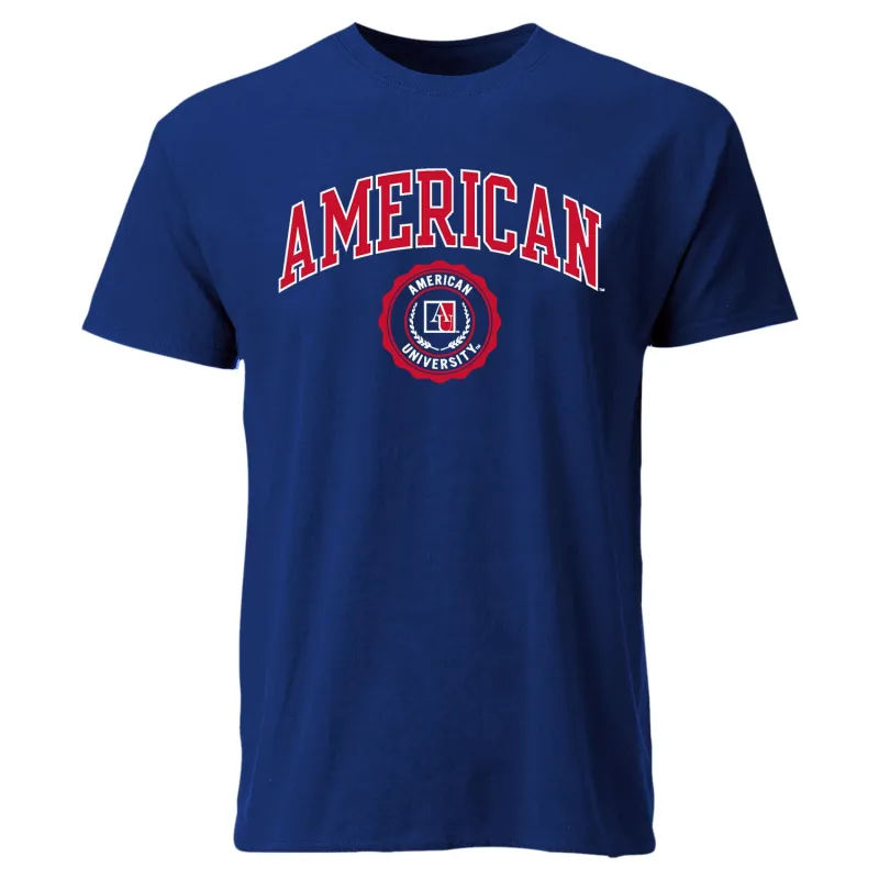 American University Heritage T-Shirt (Navy) sold by Barnesmith