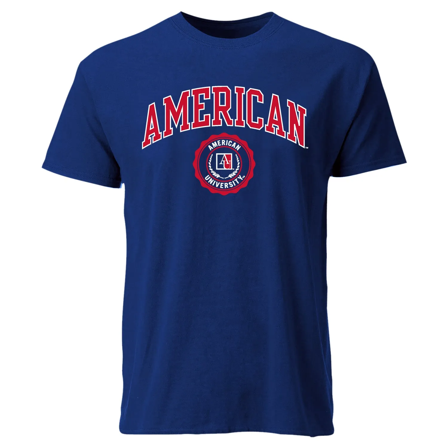 American University Heritage T-Shirt (Navy) sold by Barnesmith