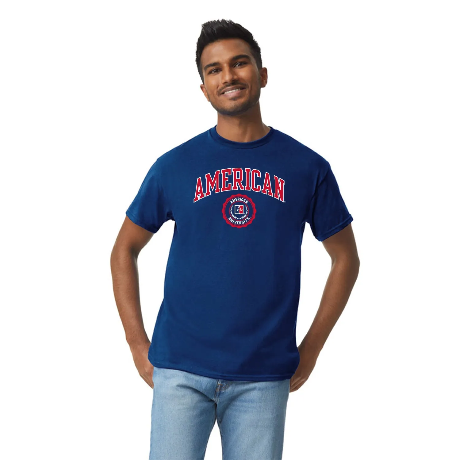 American University Heritage T-Shirt (Navy) sold by Barnesmith product image thumbnail 2