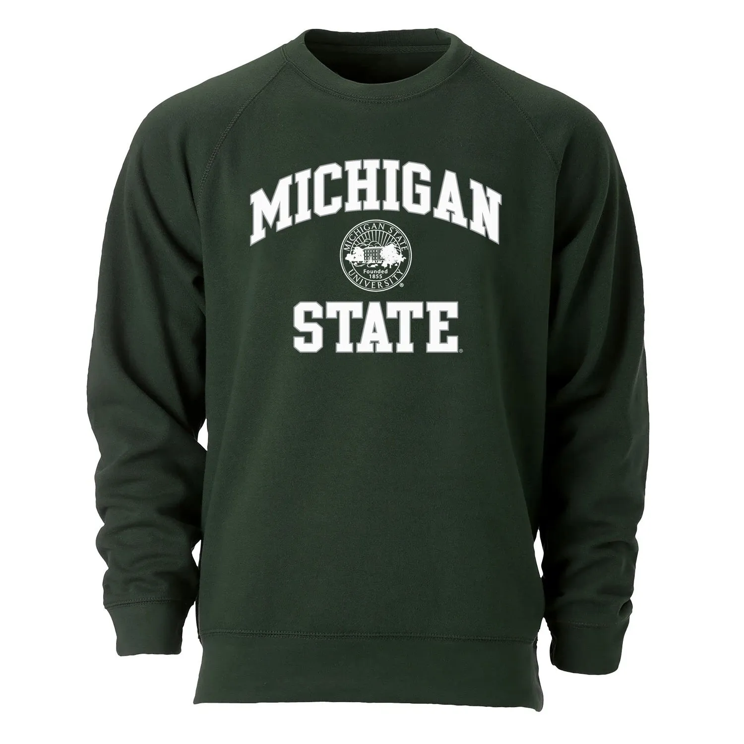 Michigan State University Heritage Crewneck Sweatshirt (Hunter Green) sold by Barnesmith