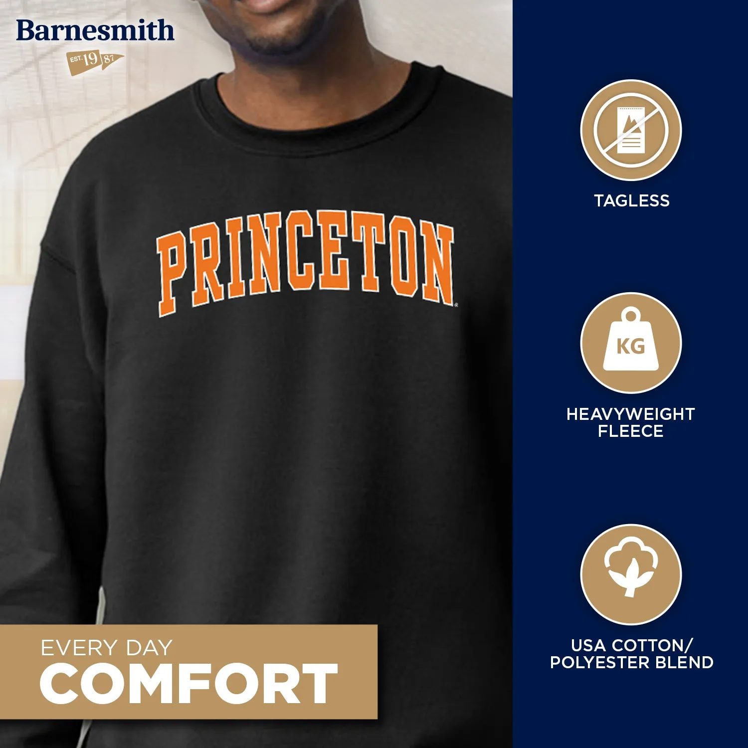 Princeton University Classic Sweatshirt (Black) sold by Barnesmith product image thumbnail 3