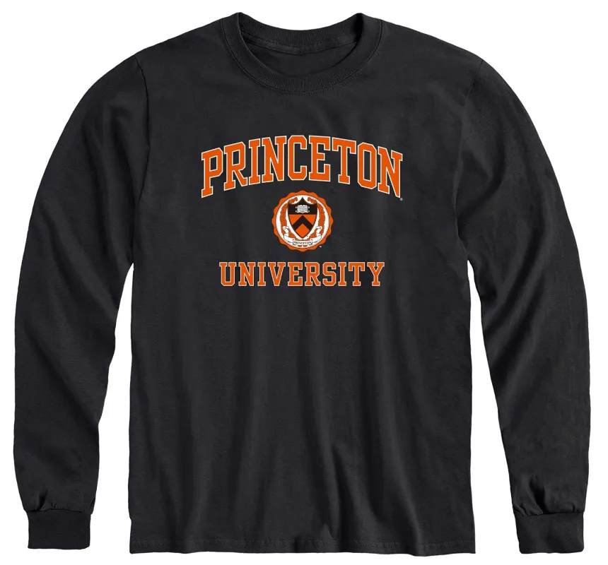 Princeton Crest Long Sleeve T-Shirt (Black) sold by Barnesmith
