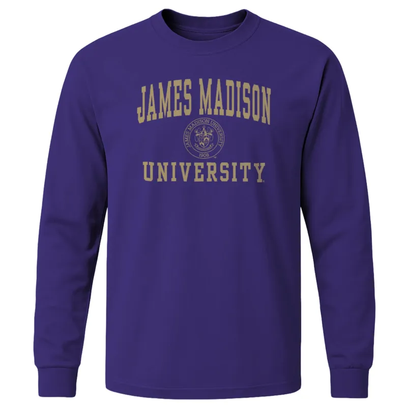 James Madison University Heritage Long Sleeve T-Shirt (Purple) sold by Barnesmith