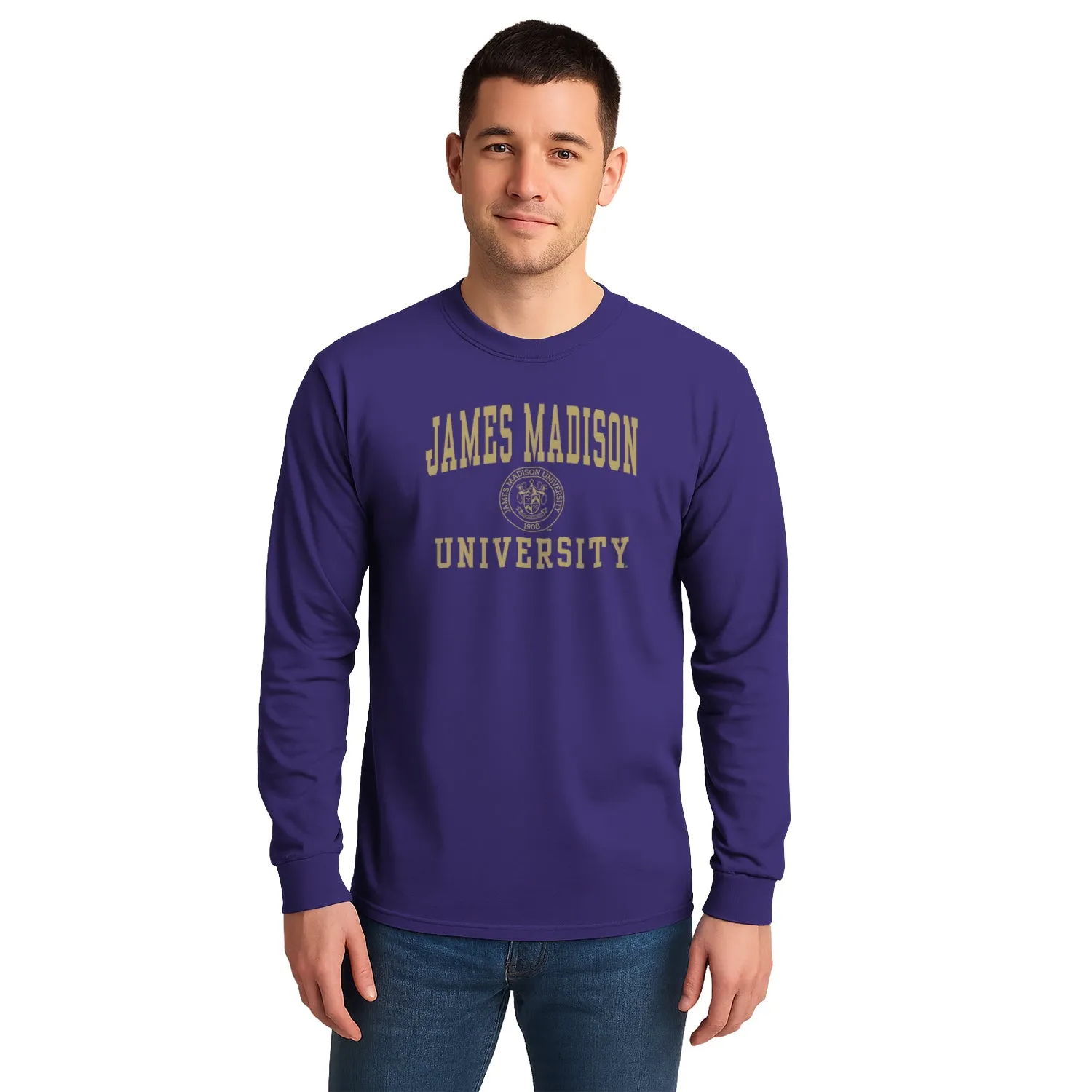 James Madison University Heritage Long Sleeve T-Shirt (Purple) sold by Barnesmith product image thumbnail 2