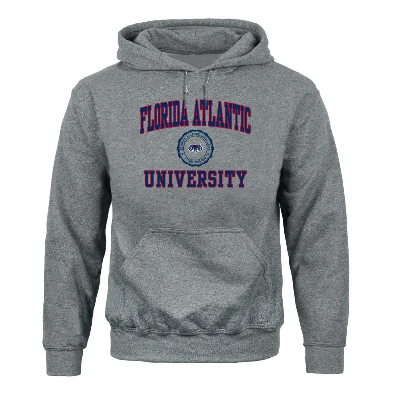 Florida Atlantic University Heritage Hooded Sweatshirt (Charcoal Grey) sold by Barnesmith