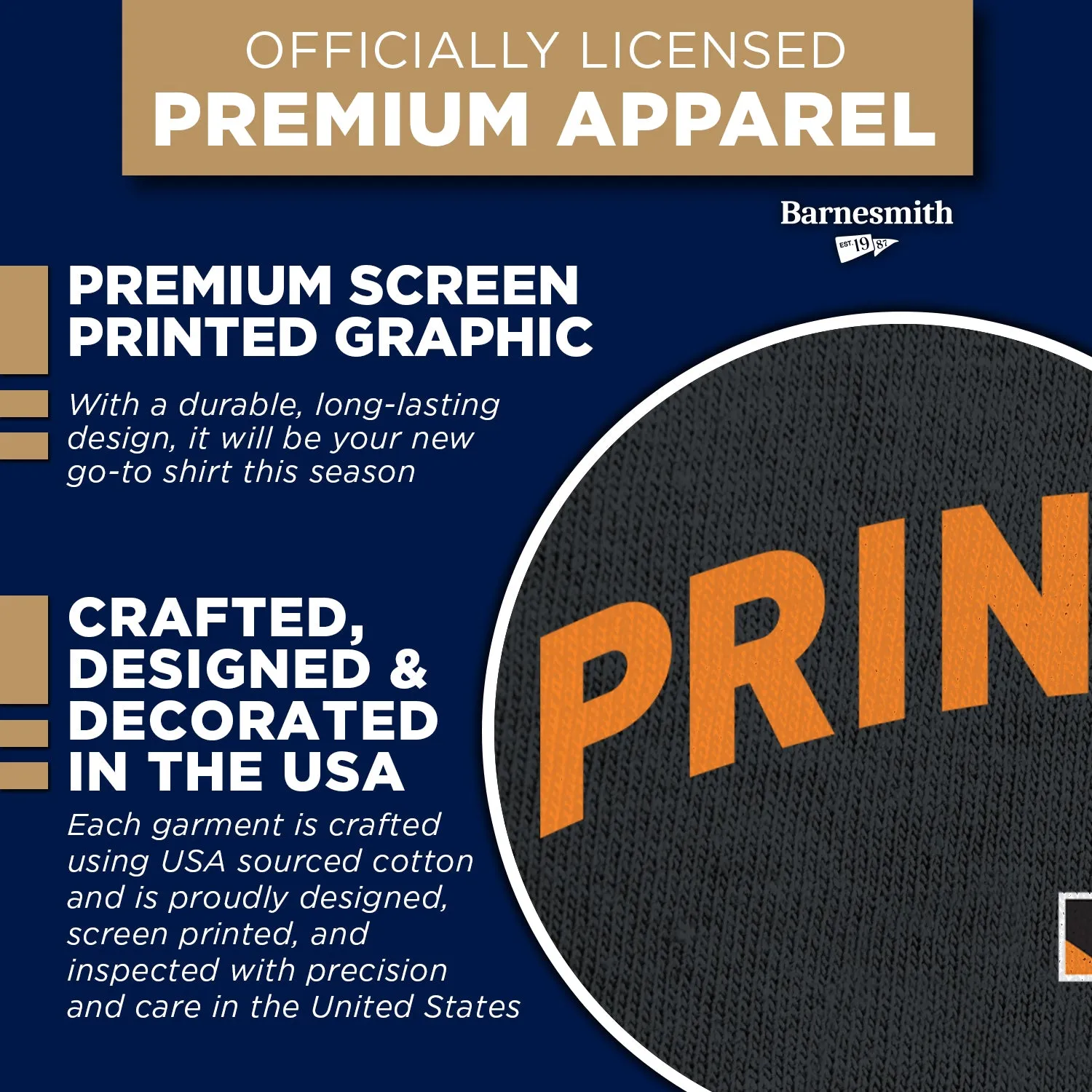 Princeton University Basketball T-Shirt (Black) sold by Barnesmith product image thumbnail 4