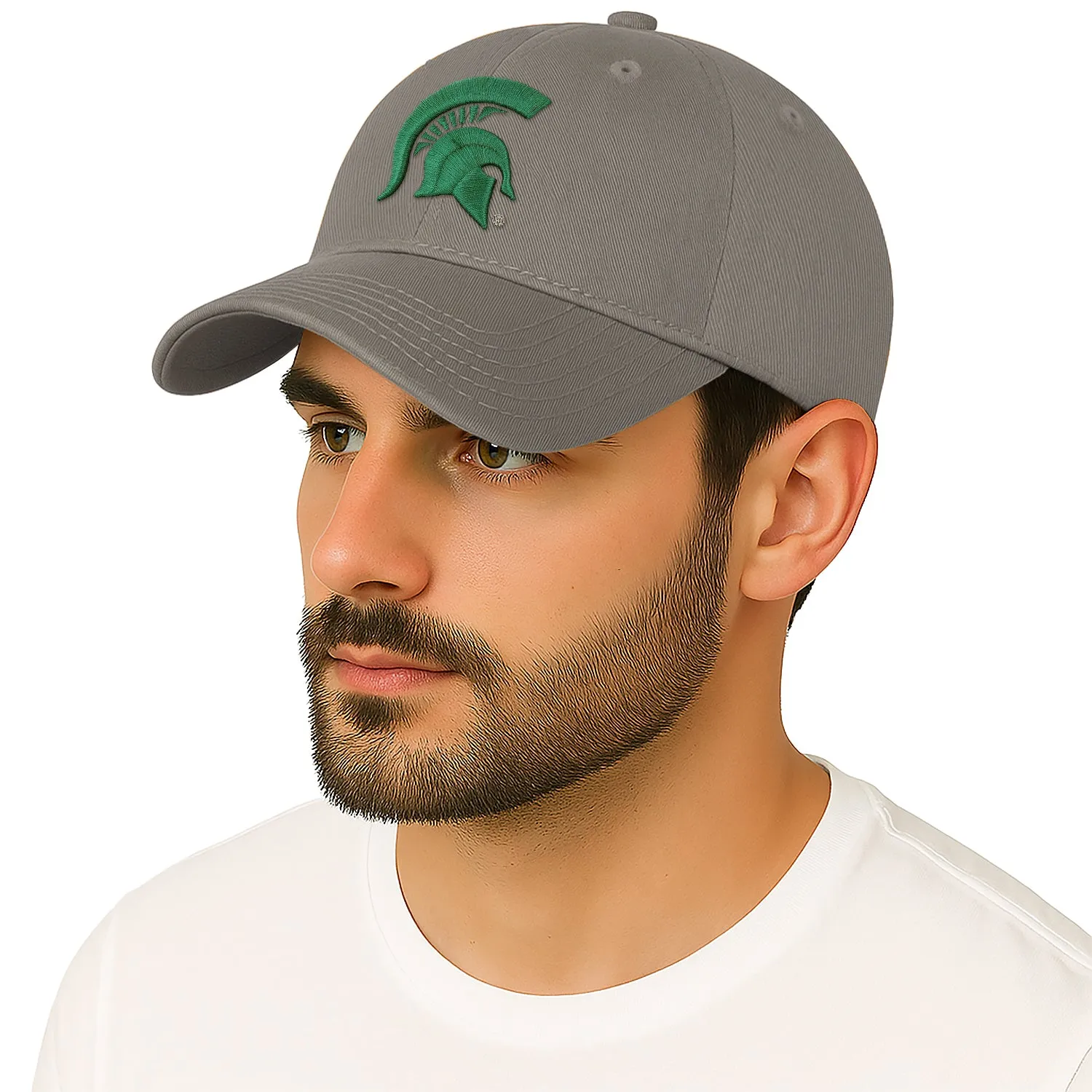 Michigan State University Spirit Baseball Hat One-Size (Grey) sold by Barnesmith product image thumbnail 2