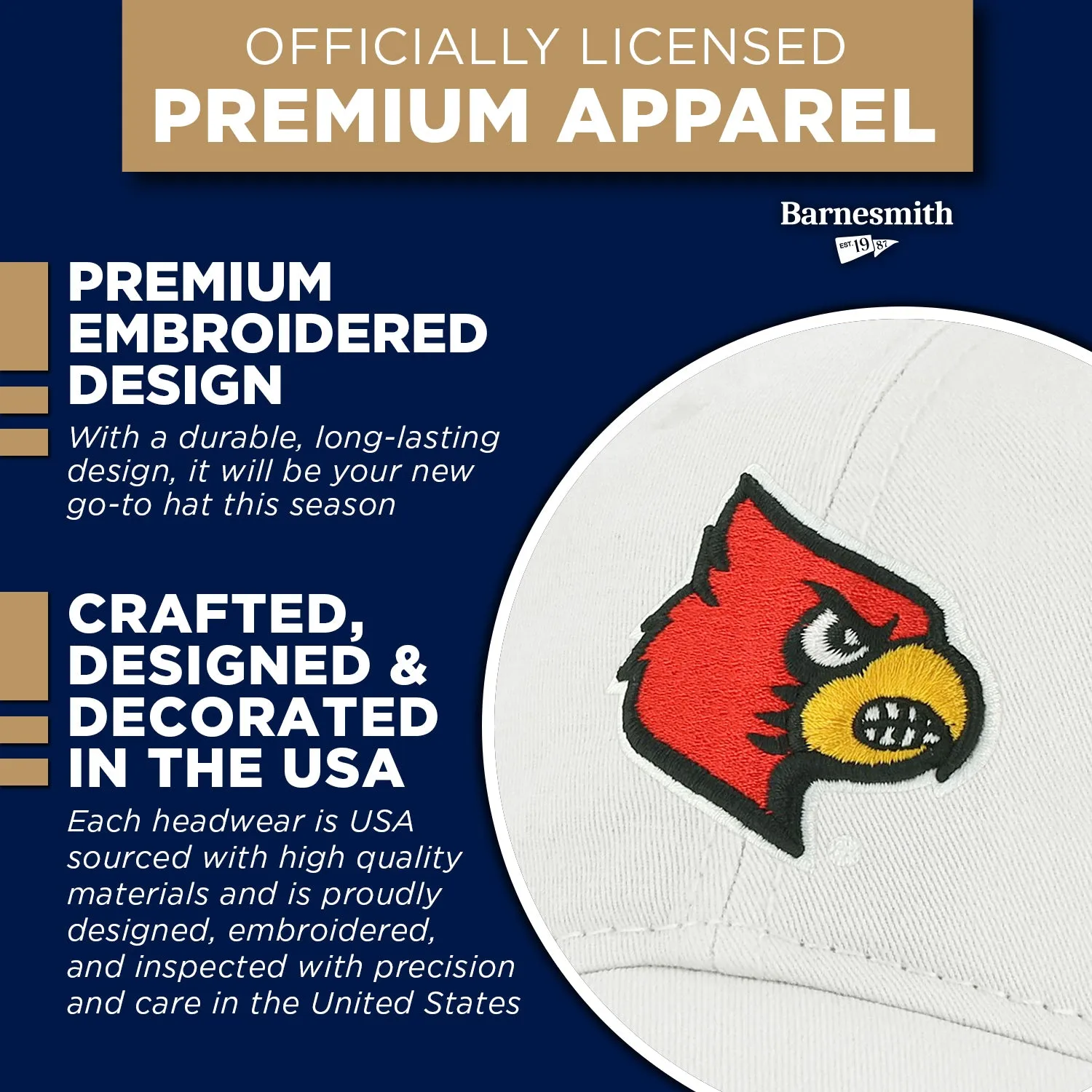 University of Louisville Spirit Baseball Hat One-Size (White) sold by Barnesmith product image thumbnail 4