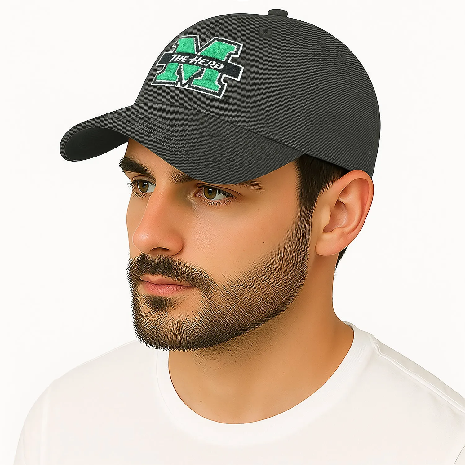Marshall University Spirit Baseball Hat One-Size (Black) sold by Barnesmith product image thumbnail 2