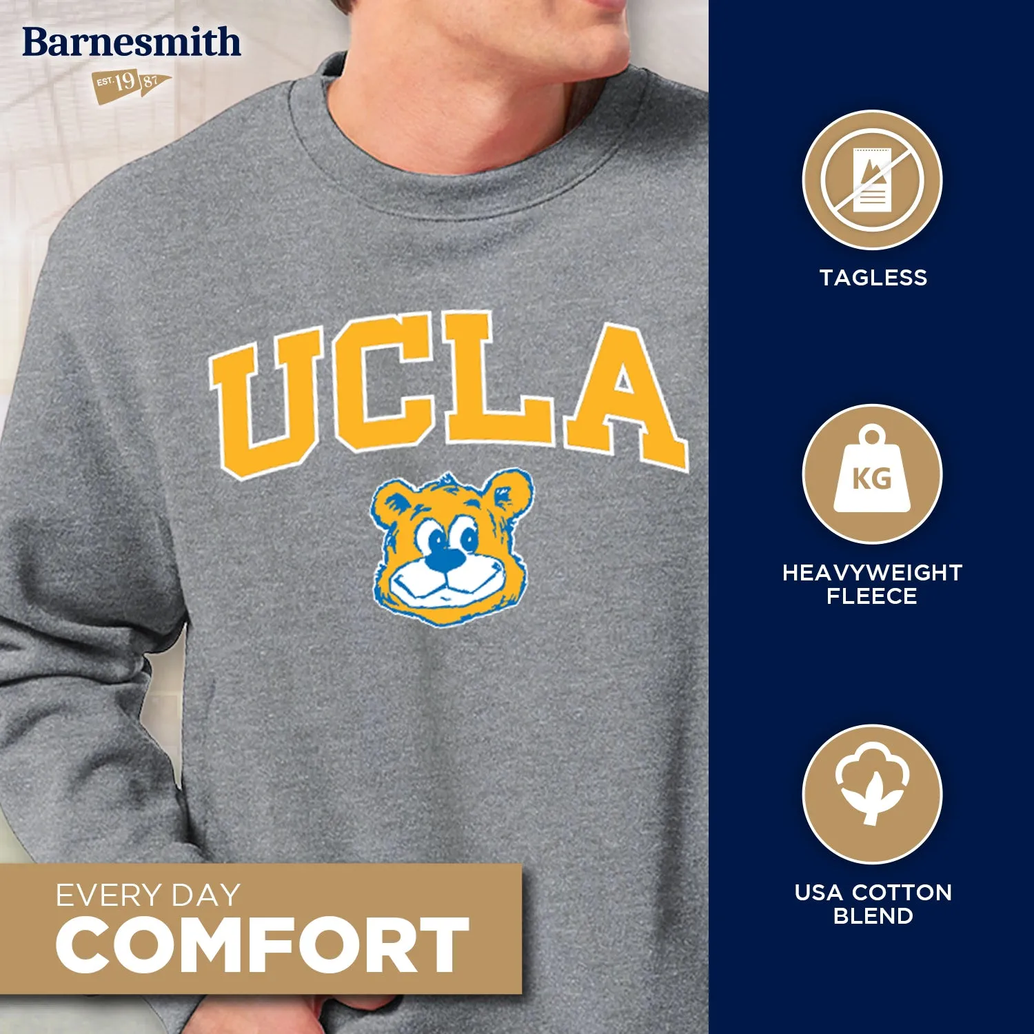 University of California, Los Angeles Spirit Sweatshirt (Charcoal) sold by Barnesmith product image thumbnail 3