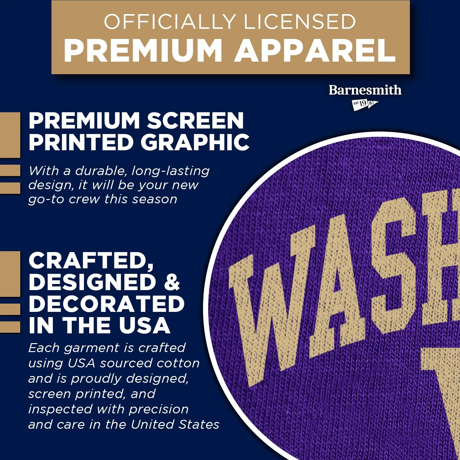 University of Washington Spirit Sweatshirt (Purple) sold by Barnesmith product image thumbnail 4